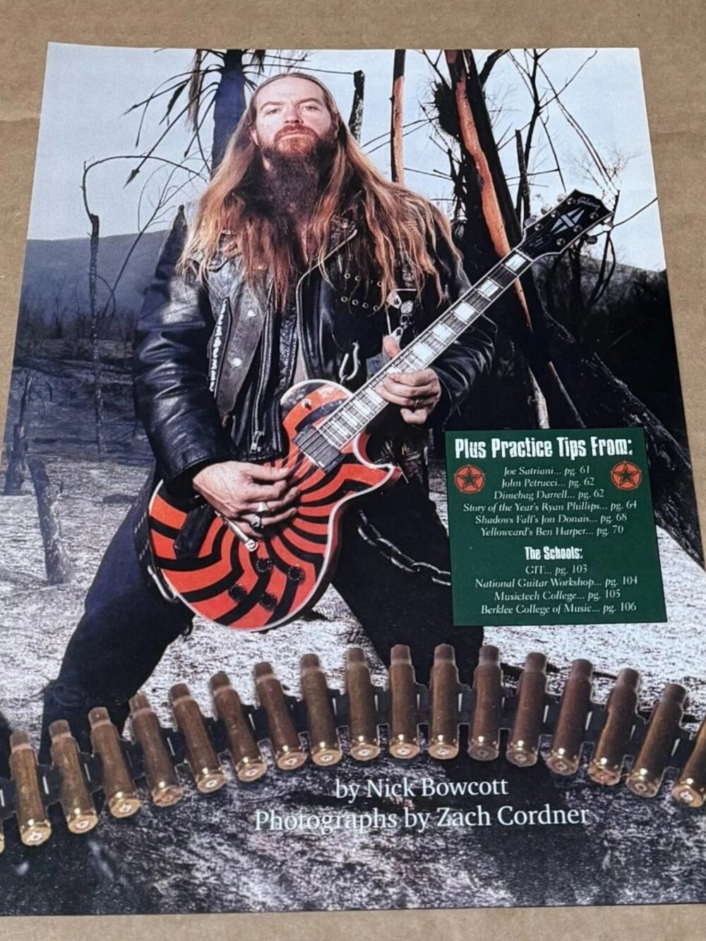 ZAKK WYLDE of BLACK LABEL SOCIETY - 2004 - Music Print Ad Photo